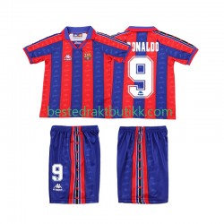 Fotballdrakter FC Barcelona Ronaldo 1996 1997 Retro Hjemmedraktsett Kortermet til Barn
