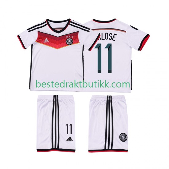 Fotballdrakter Tyskland KLOSE 11 2014 Retro Hjemmedraktsett Kortermet til Barn