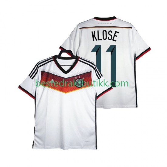 Fotballdrakter Tyskland Klose 11 2014 Retro Hjemmedraktsett Kortermet til Herre