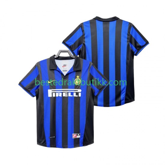Fotballdrakter Inter Milan 1998 Retro Hjemmedraktsett 1999 Kortermet til Herre