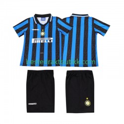 Fotballdrakter Inter Milan 1997 1998 Retro Hjemmedraktsett Kortermet til Barn