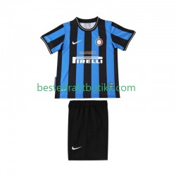 Fotballdrakter Inter Milan 2009 Retro Hjemmedraktsett 2010 Kortermet til Barn