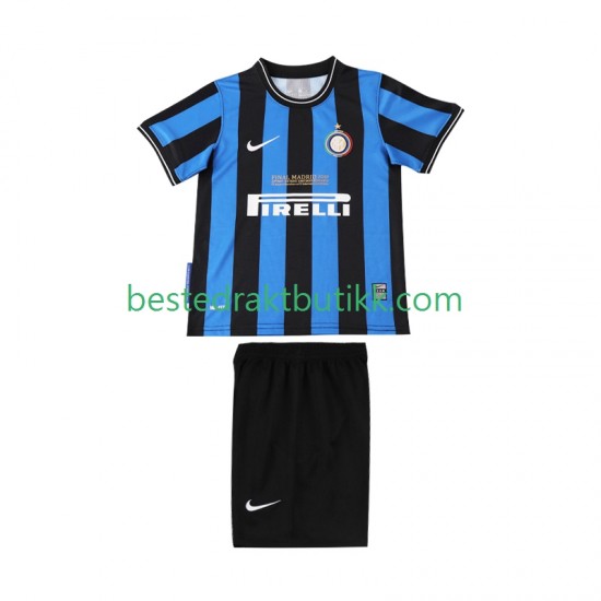 Fotballdrakter Inter Milan 2009 Retro Hjemmedraktsett 2010 Kortermet til Barn