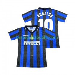 Fotballdrakter Inter Milan Ronaldo 10 1997 1998 Retro Hjemmedraktsett Kortermet til Herre