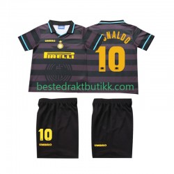 Fotballdrakter Inter Milan Ronaldo 10 1997 1998 Retro Tredjedraktsett Kortermet til Barn
