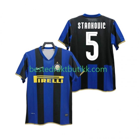Fotballdrakter Inter Milan STANKOVIC 5 Champions League 2009 Retro Hjemmedraktsett 2008 Kortermet til Herre