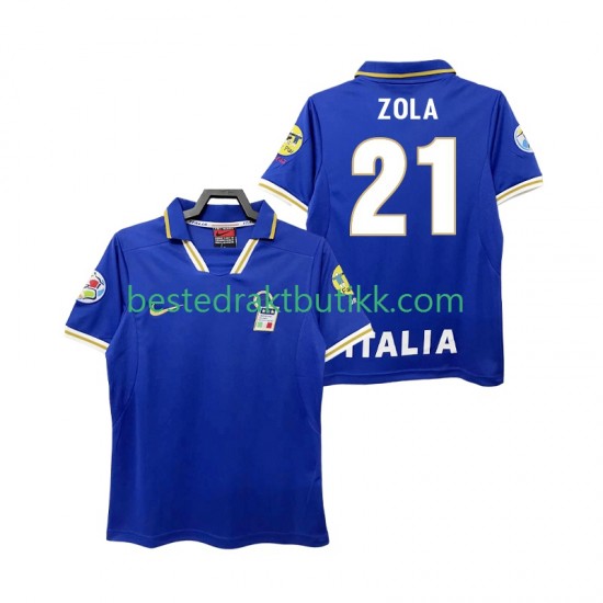 Fotballdrakter Italia ZOLA 21 1996 Retro Hjemmedraktsett Kortermet til Herre