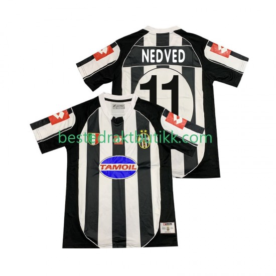 Fotballdrakter Juventus NEDVED 11 2002 2003 Retro Hjemmedraktsett Kortermet til Herre