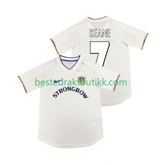 Fotballdrakter Leeds United KEANE 7 2000 2001 Retro Hjemmedraktsett Kortermet til Herre