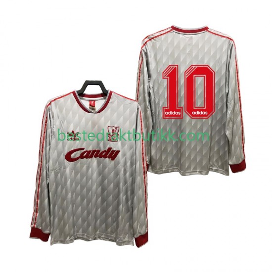 Fotballdrakter Liverpool 10 1989 1991 Retro Bortedraktsett Langermet til Herre