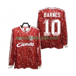 Fotballdrakter Liverpool BARNES 10 1989 1991 Retro Hjemmedraktsett Langermet til Herre