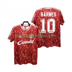 Fotballdrakter Liverpool BARNES 10 1989 1991 Retro Hjemmedraktsett Kortermet til Herre