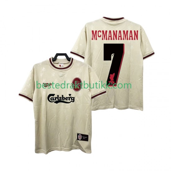 Fotballdrakter Liverpool MCMANAMAN 7 1996 1997 Retro Bortedraktsett Kortermet til Herre