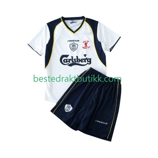 Fotballdrakter Liverpool LWP 2001 2002 Retro Bortedraktsett Kortermet til Barn