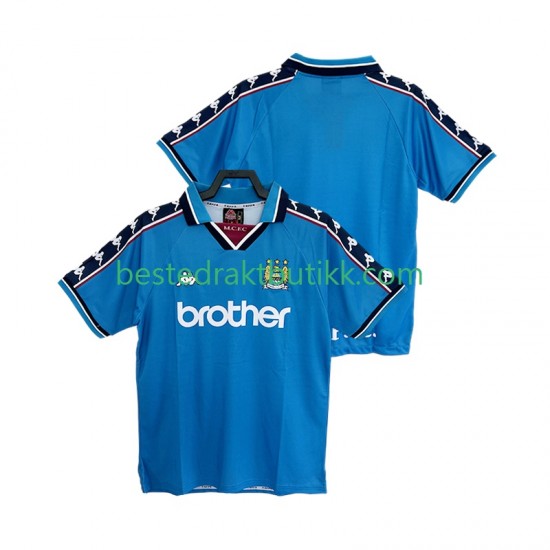 Fotballdrakter Manchester City 1997 1998 Retro Hjemmedraktsett Kortermet til Herre