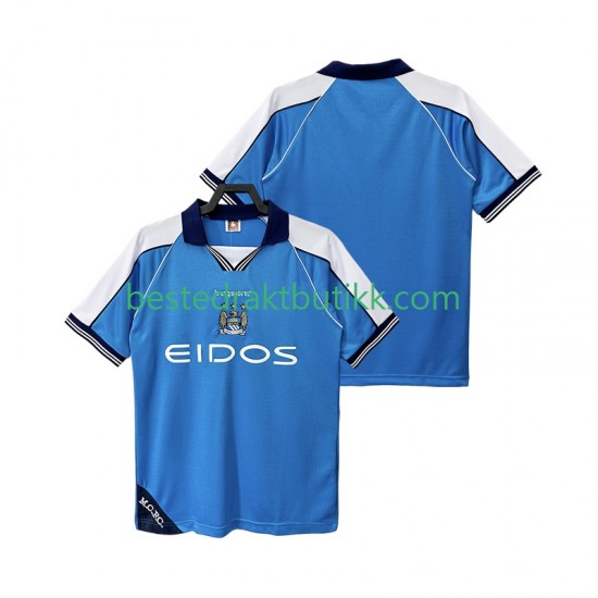 Fotballdrakter Manchester City 2001 Retro Hjemmedraktsett 1999 Kortermet til Herre