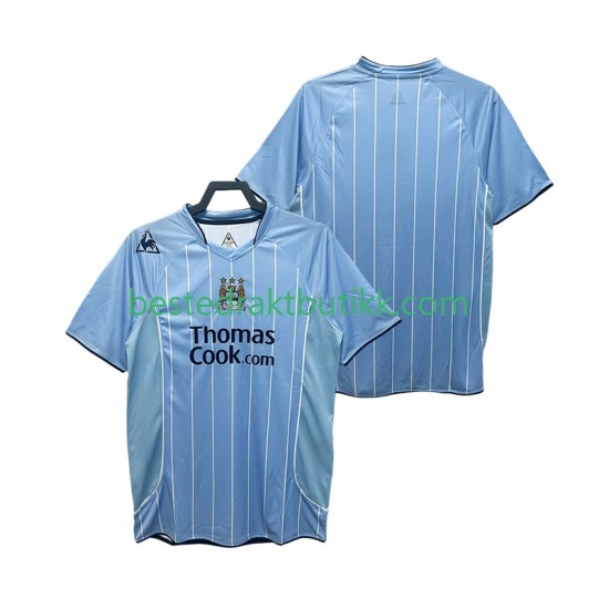 Fotballdrakter Manchester City 2007 Retro Hjemmedraktsett 2008 Kortermet til Herre