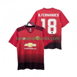 Fotballdrakter Manchester United B.FERNANDES 18 2018 2019 Retro Hjemmedraktsett Kortermet til Herre