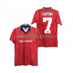 Fotballdrakter Manchester United CANTONA 7 1996 Retro Hjemmedraktsett 1994 Kortermet til Herre