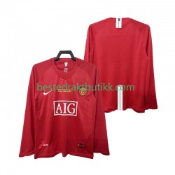 Fotballdrakter Manchester United Champions League 2007 Retro Hjemmedraktsett 2008 Langermet til Herre