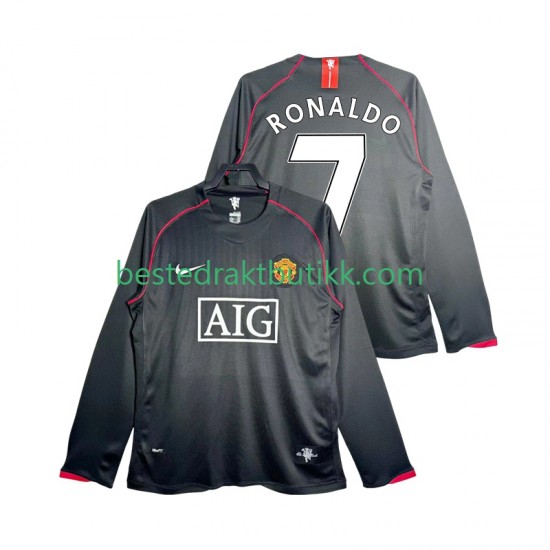 Fotballdrakter Manchester United Critstiano Ronaldo 7 2007 Retro Bortedraktsett 2008 Langermet til Herre
