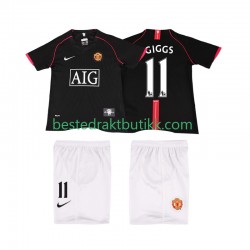 Fotballdrakter Manchester United GIGGS 11 2007 Retro Bortedraktsett 2008 Kortermet til Barn
