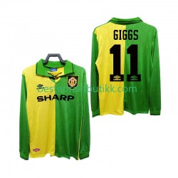 Fotballdrakter Manchester United GIGGS 11 1992 Retro Bortedraktsett 1994 Langermet til Herre