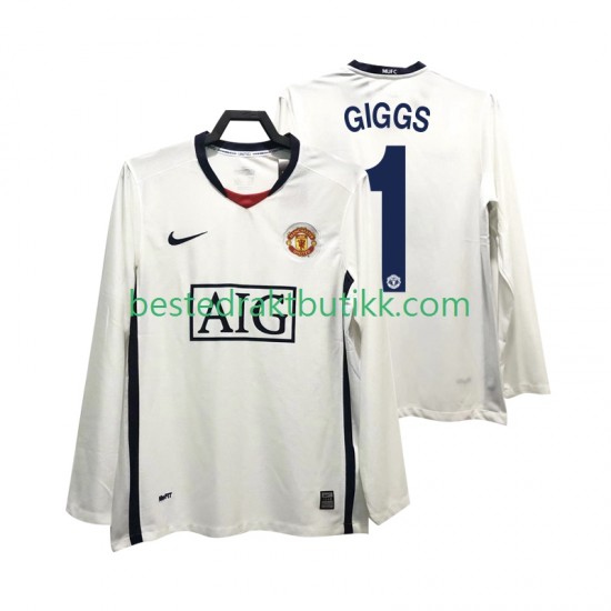 Fotballdrakter Manchester United GIGGS 11 Premier League 2009 Retro Bortedraktsett 2008 Langermet til Herre