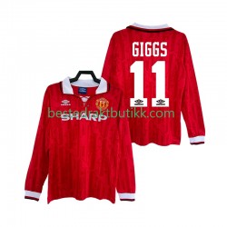 Fotballdrakter Manchester United GIGGS 11 1992 Retro Hjemmedraktsett 1994 Langermet til Herre