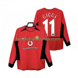 Fotballdrakter Manchester United GIGGS 11 2002 Retro Hjemmedraktsett 2004 Langermet til Herre