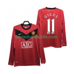 Fotballdrakter Manchester United GIGGS 11 2009 Retro Hjemmedraktsett 2010 Langermet til Herre