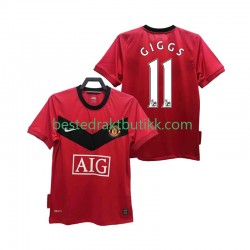 Fotballdrakter Manchester United GIGGS 11 2009 Retro Hjemmedraktsett 2010 Kortermet til Herre