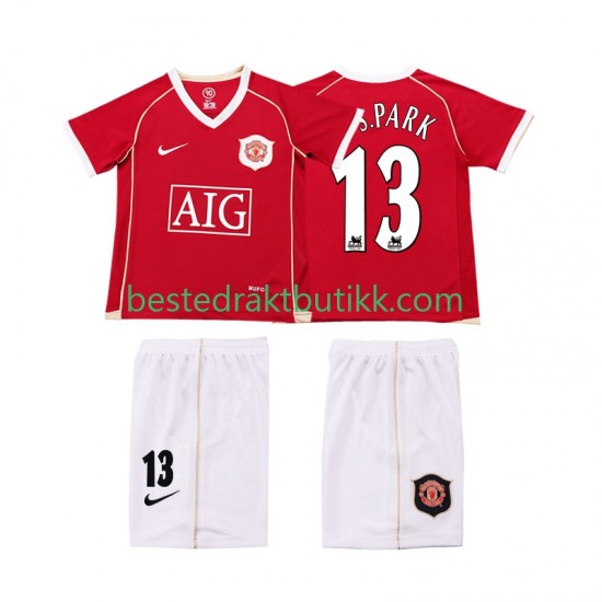 Fotballdrakter Manchester United J.S.PARK 13 2007 Retro Hjemmedraktsett 2006 Kortermet til Barn