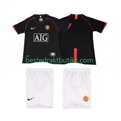 Fotballdrakter Manchester United 2007 Retro Bortedraktsett 2008 Kortermet til Barn