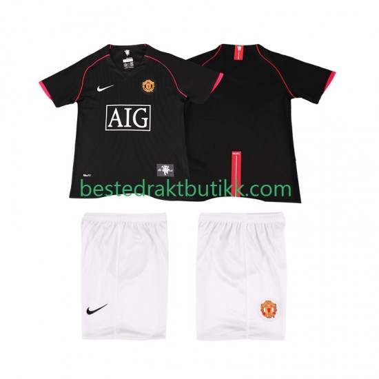 Fotballdrakter Manchester United 2007 Retro Bortedraktsett 2008 Kortermet til Barn