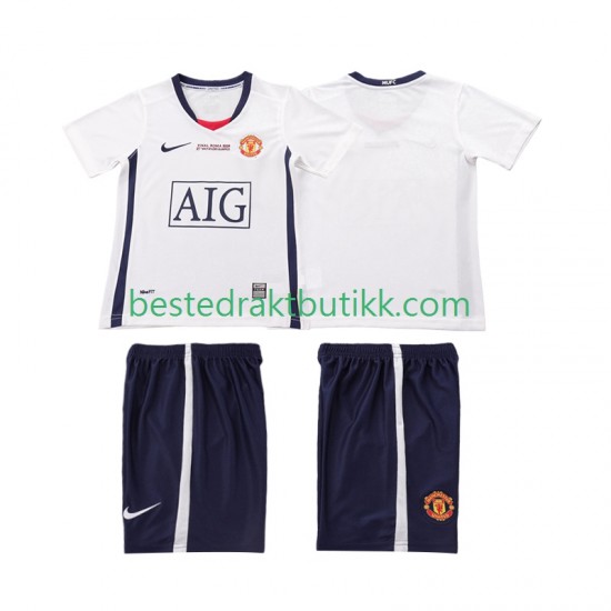 Fotballdrakter Manchester United Champions League 2009 Retro Bortedraktsett 2008 Kortermet til Barn