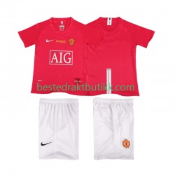 Fotballdrakter Manchester United Champions League 2007 Retro Hjemmedraktsett 2008 Kortermet til Barn