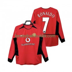 Fotballdrakter Manchester United RONALDO 7 2002 Retro Hjemmedraktsett 2004 Langermet til Herre