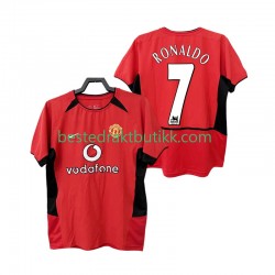 Fotballdrakter Manchester United RONALDO 7 2002 Retro Hjemmedraktsett 2004 Kortermet til Herre