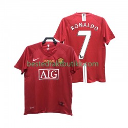 Fotballdrakter Manchester United RONALDO 7 2007 Retro Hjemmedraktsett 2008 Kortermet til Herre