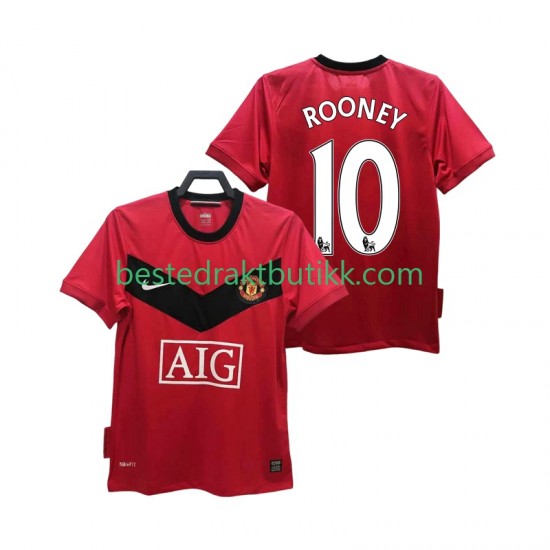 Fotballdrakter Manchester United ROONEY 10 2009 Retro Hjemmedraktsett 2010 Kortermet til Herre