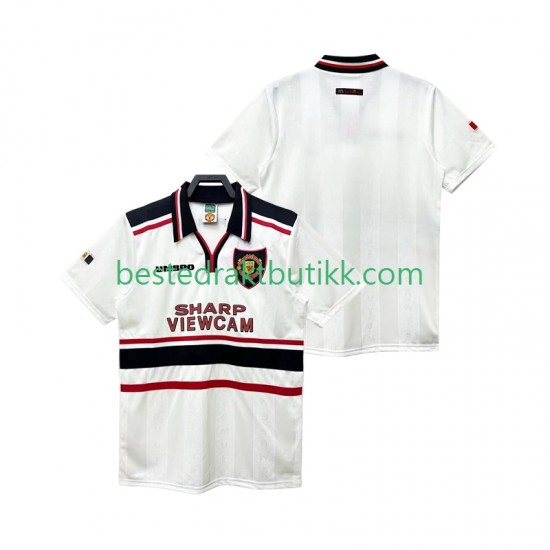 Fotballdrakter Manchester United 1998 Retro Bortedraktsett 1999 Kortermet til Herre