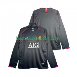 Fotballdrakter Manchester United 2007 Retro Bortedraktsett 2008 Langermet til Herre