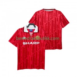 Fotballdrakter Manchester United 1992 Retro Hjemmedraktsett 1994 Kortermet til Herre