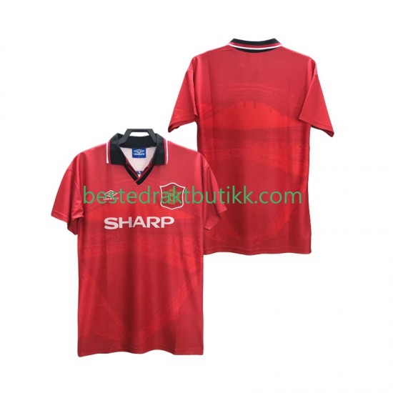 Fotballdrakter Manchester United 1996 Retro Hjemmedraktsett 1994 Kortermet til Herre