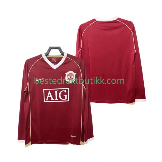 Fotballdrakter Manchester United 2007 Retro Hjemmedraktsett 2006 Langermet til Herre