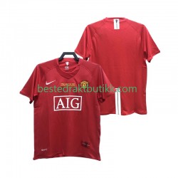 Fotballdrakter Manchester United 2007 Retro Hjemmedraktsett 2008 Kortermet til Herre