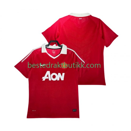 Fotballdrakter Manchester United Retro Hjemmedraktsett 2011 2010 Kortermet til Herre