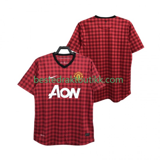 Fotballdrakter Manchester United 2012 2013 Retro Hjemmedraktsett Kortermet til Herre