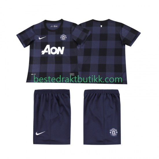 Fotballdrakter Manchester United 2013 2014 Retro Bortedraktsett Kortermet til Barn
